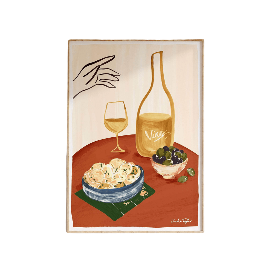 'Wine and Crisps' Print