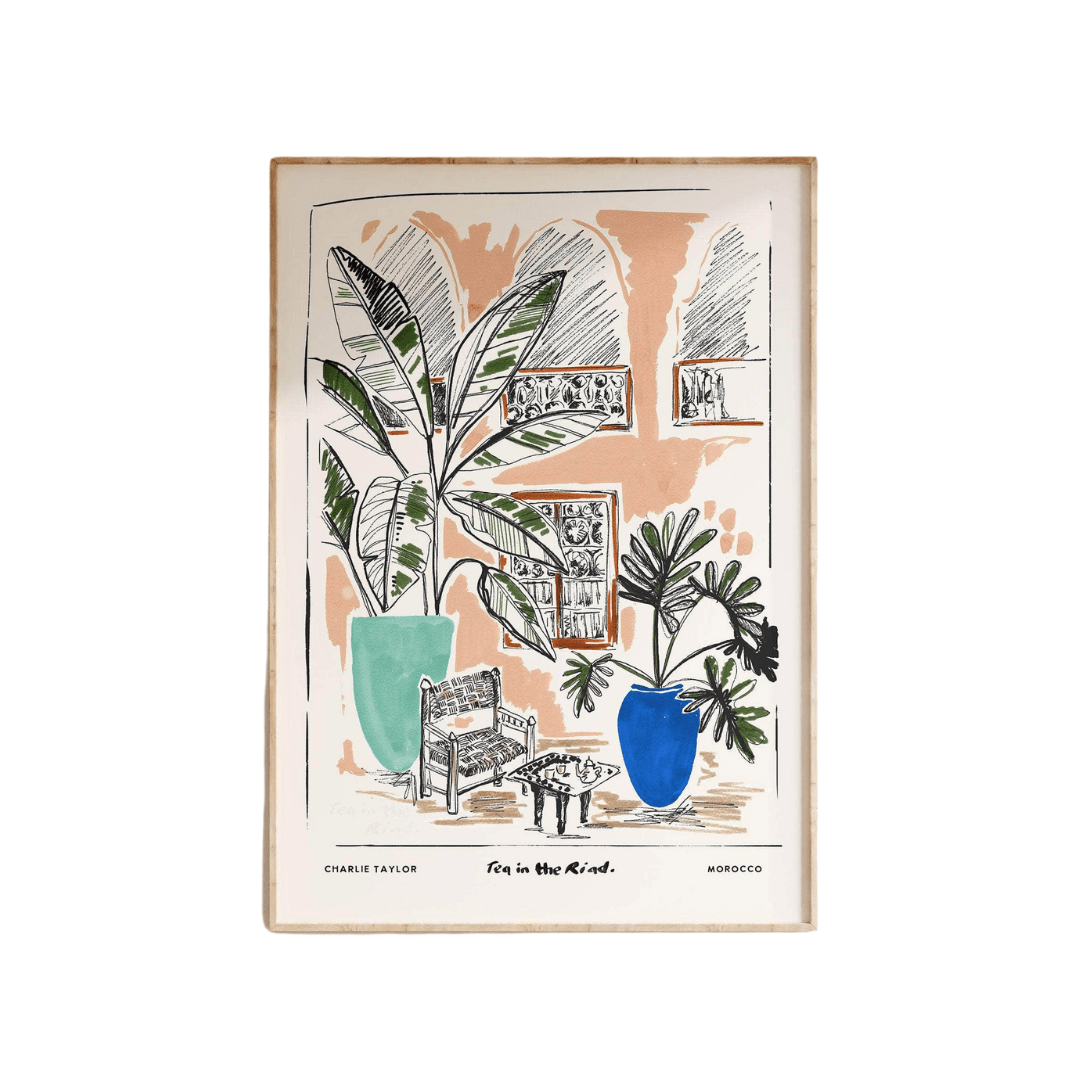 Tea in the Riad' Print