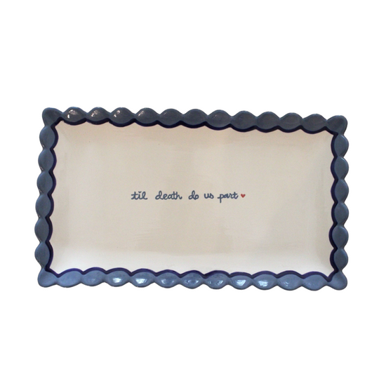 Hand-painted Custom Scalloped Tray