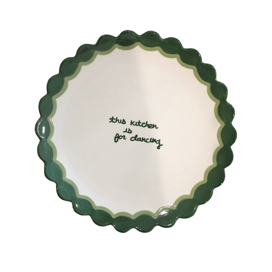 "This Kitchen is for Dancing" Scalloped Dinner Plate