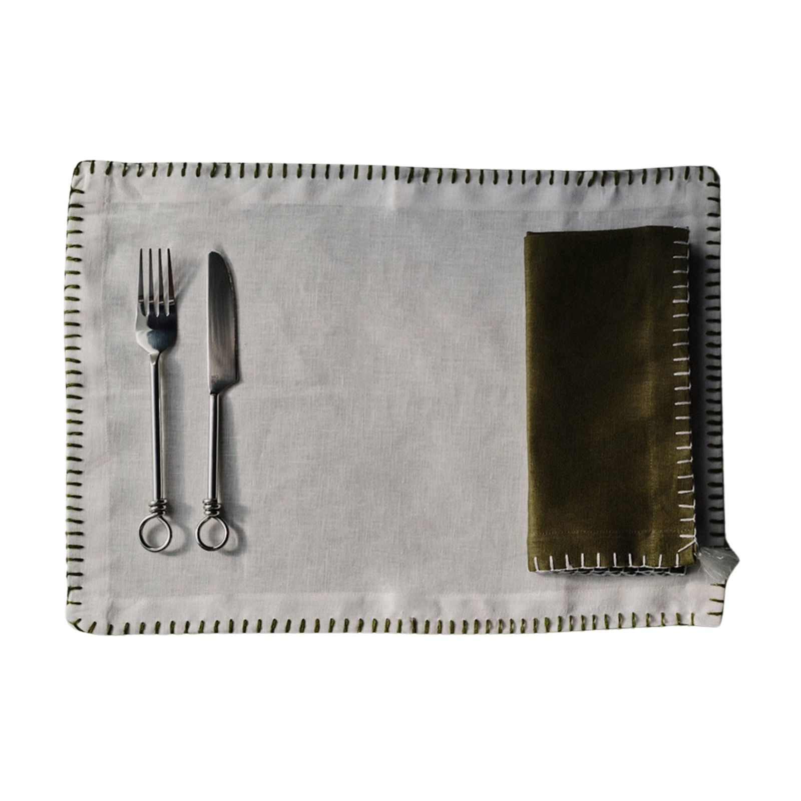 Linen Placemat with Stitching