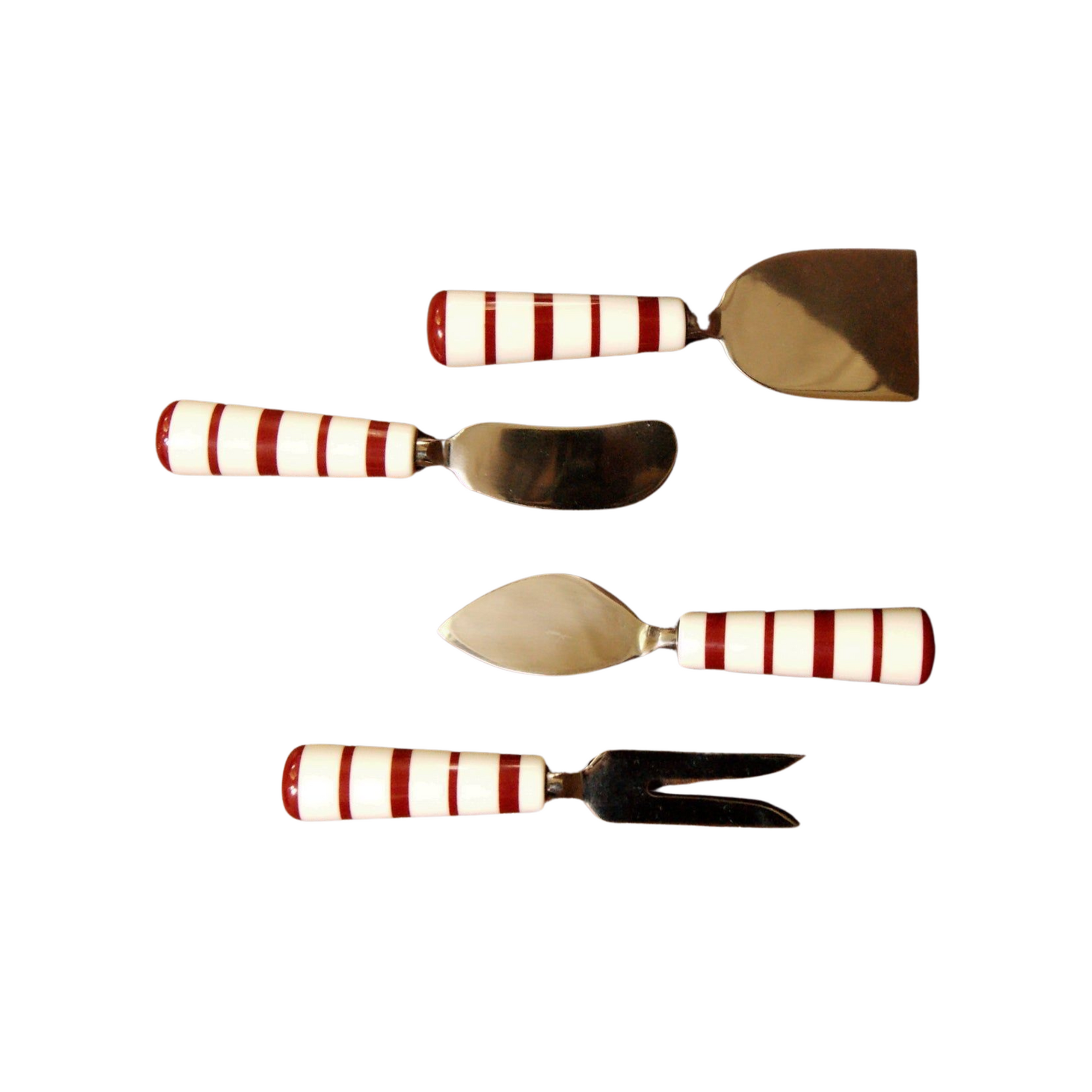 Cheese Cutlery Set Striped Handle