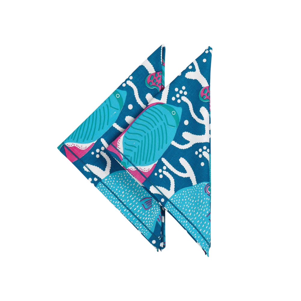 Blue Ocean Reef Napkins - Set of 2