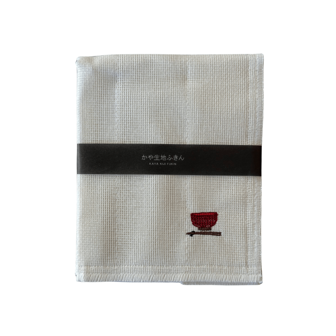 Lacquer Bowl Embroidery Cloth with/without NAGORI Cutlery set (3-Pieces)