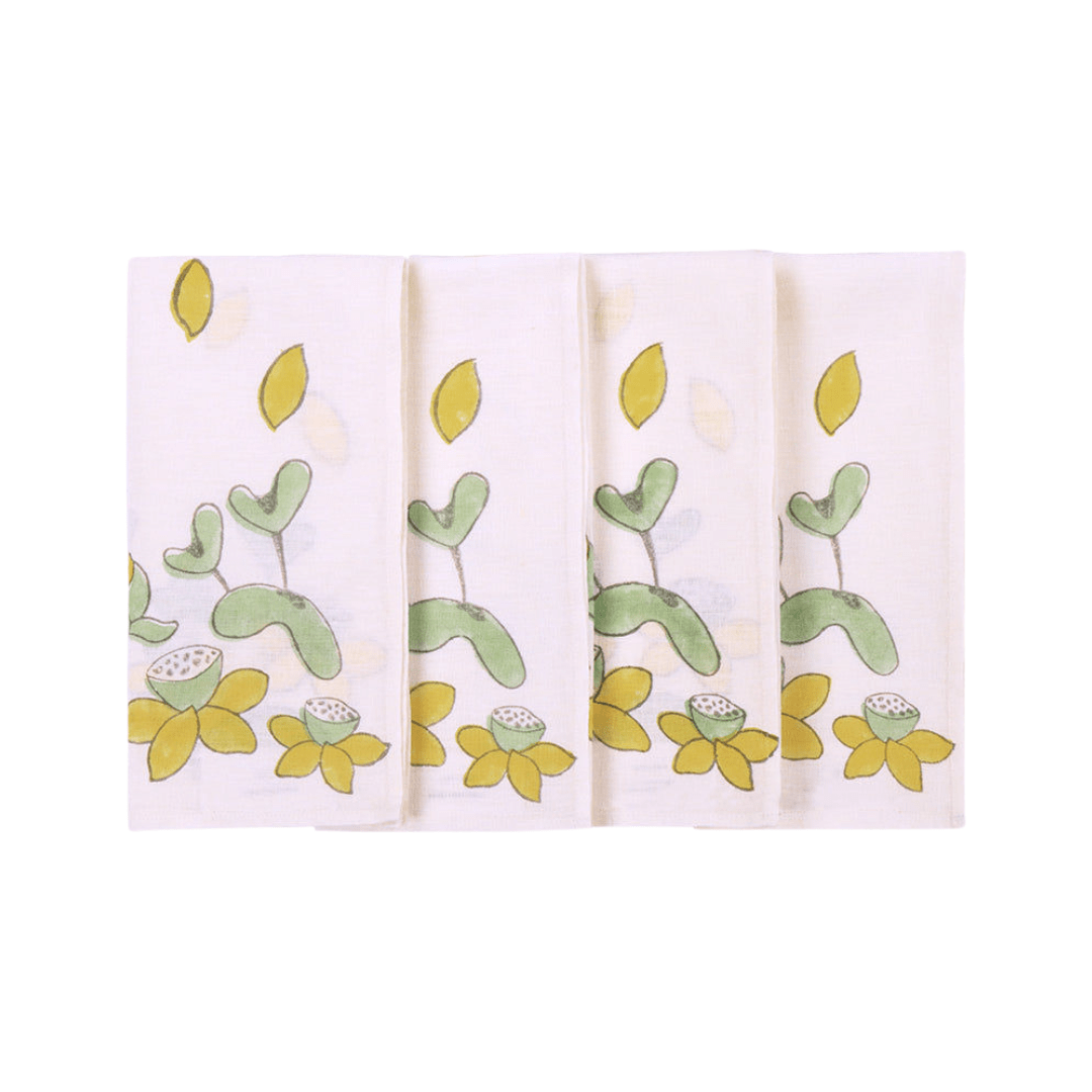 Lotus Pond Table Napkin - Yellow (Set of 4)