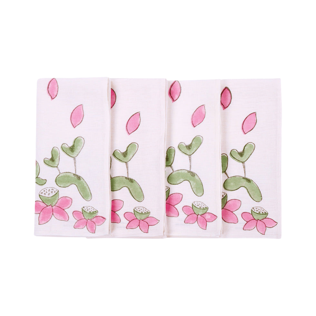 Lotus Pond Table Napkin - Pink (Set of 4)