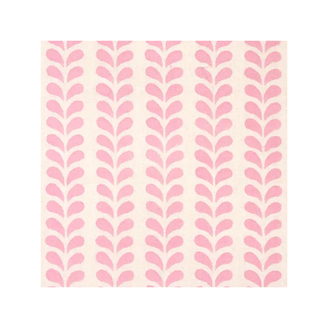 Bindi Block printed Fabric Cotton Pink