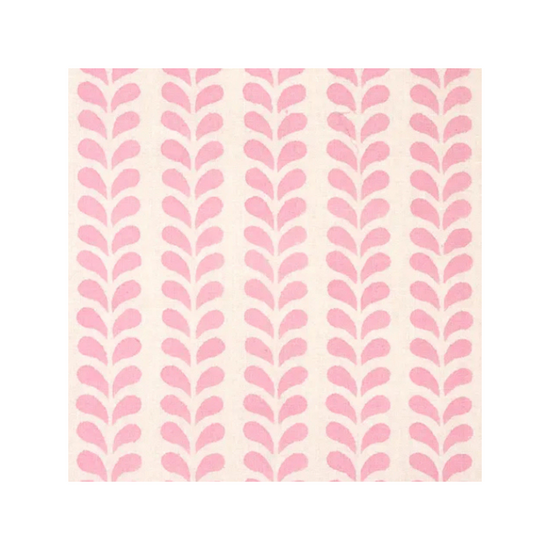 Bindi Block printed Fabric Cotton Pink