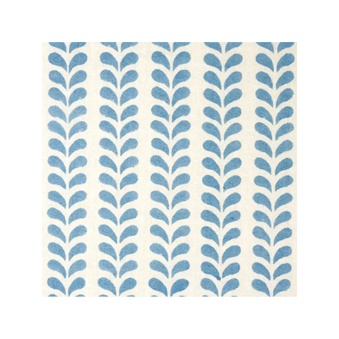 Bindi Block Printed Fabric Cotton Blue