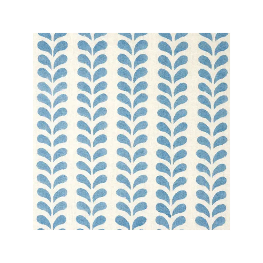 Bindi Block Printed Fabric Cotton Blue