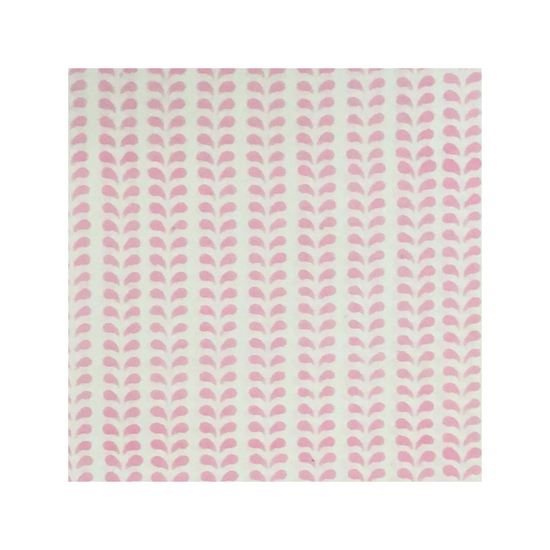 Bindi Block Printed Fabric Cotton Pink Sample