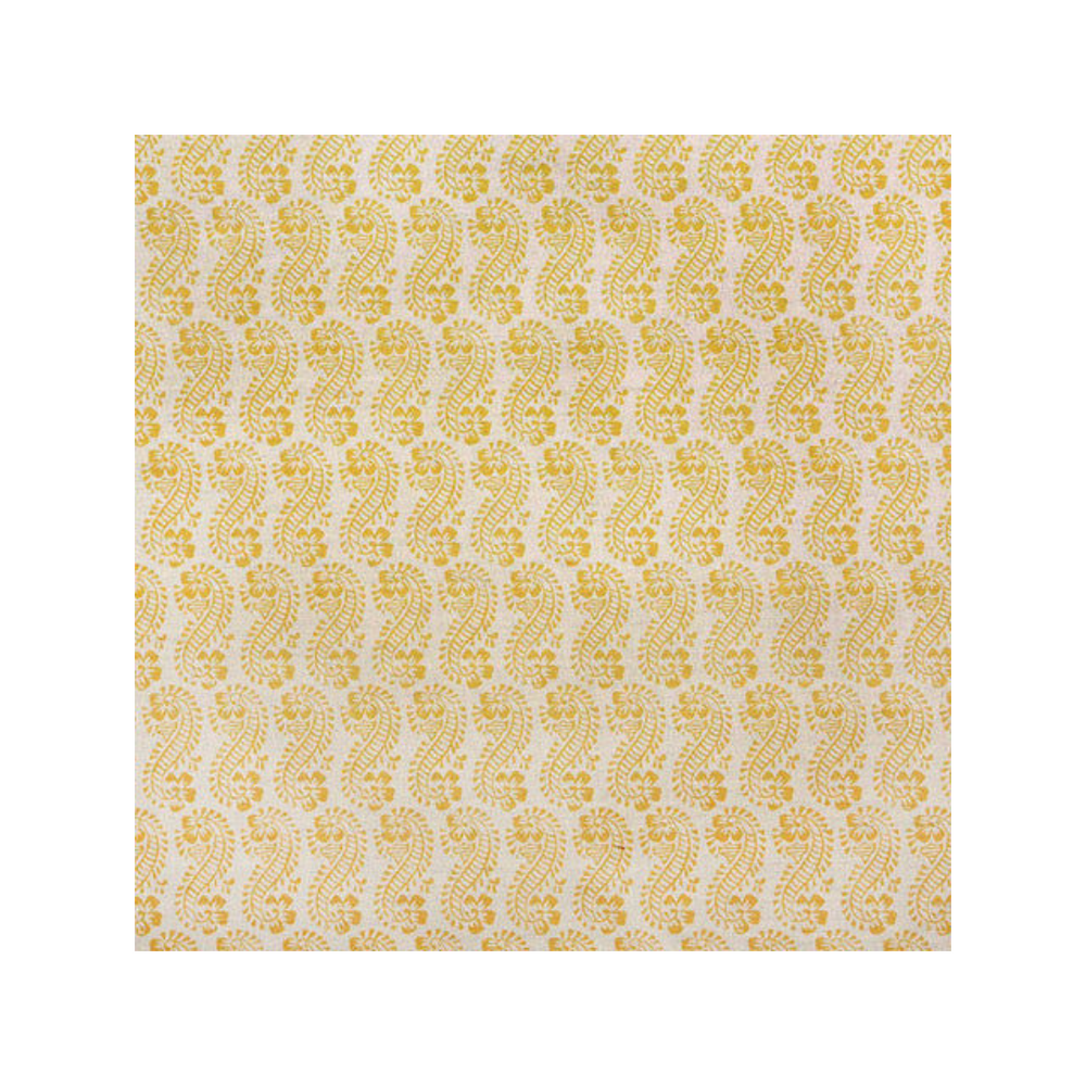 Lani Printed Fabric Linen/Cotton Turmeric Sample