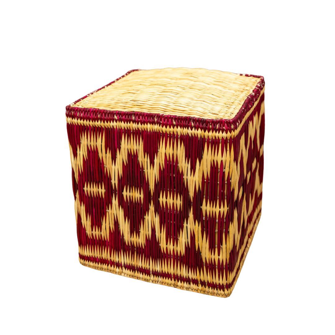 Bordeaux Woven Straw Stool