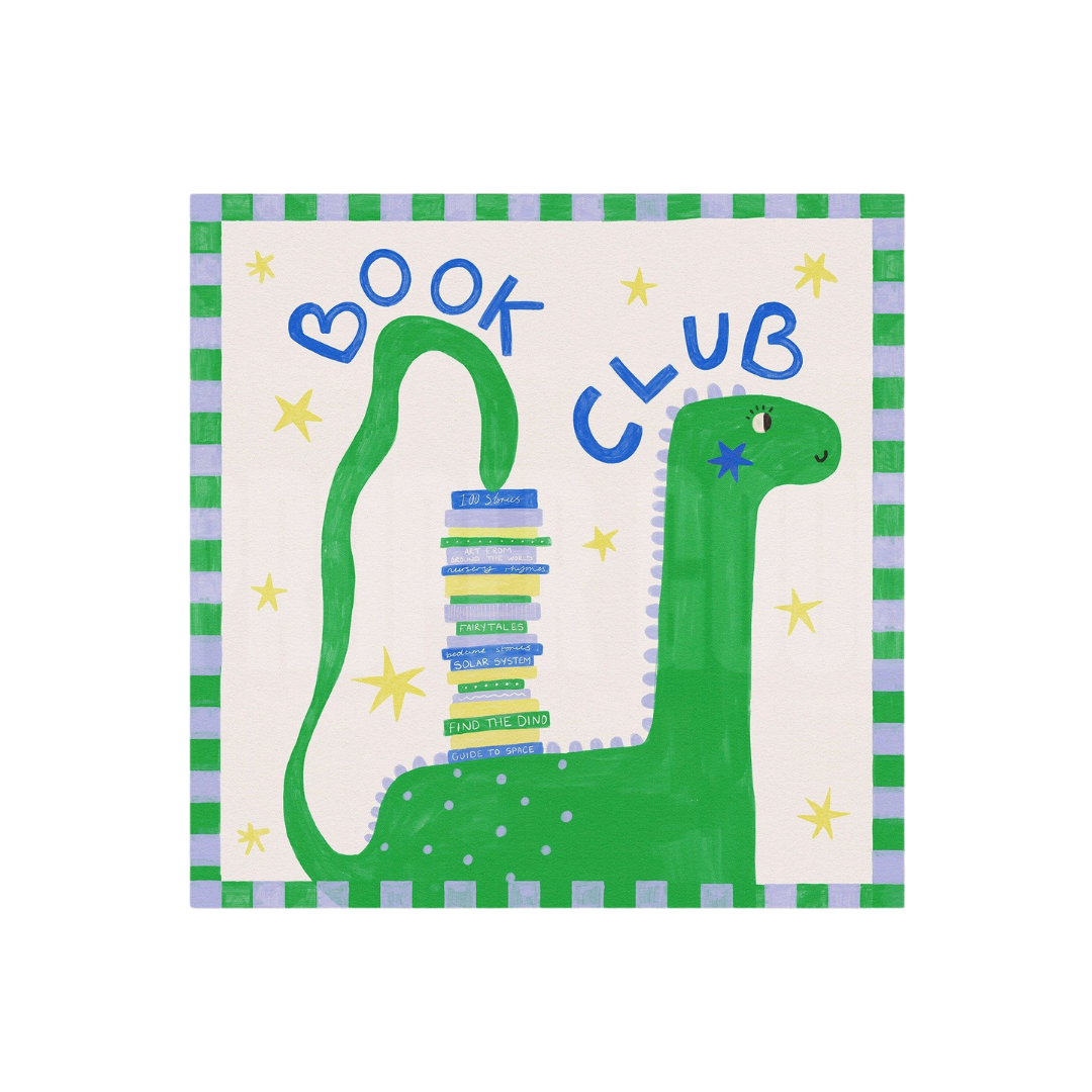 Book Club Dinosaur Kids Print