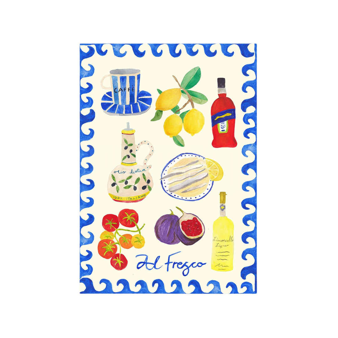 Alfresco Hand Painted Print