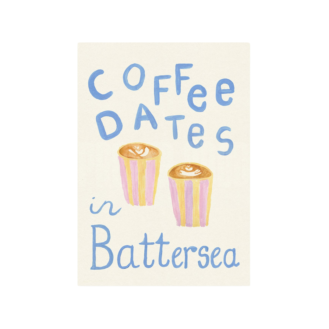 Coffee Dates Hand Painted Print - Personalise Me