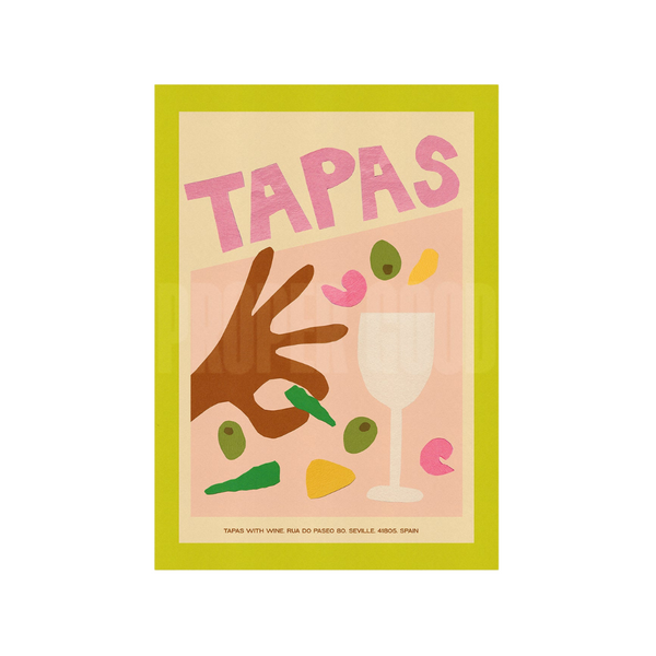 Tapas Hand Collaged Print