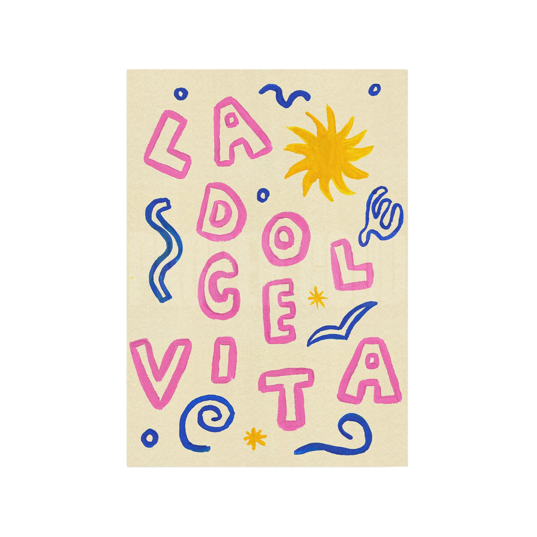 La Dolce Vita Hand Painted Print
