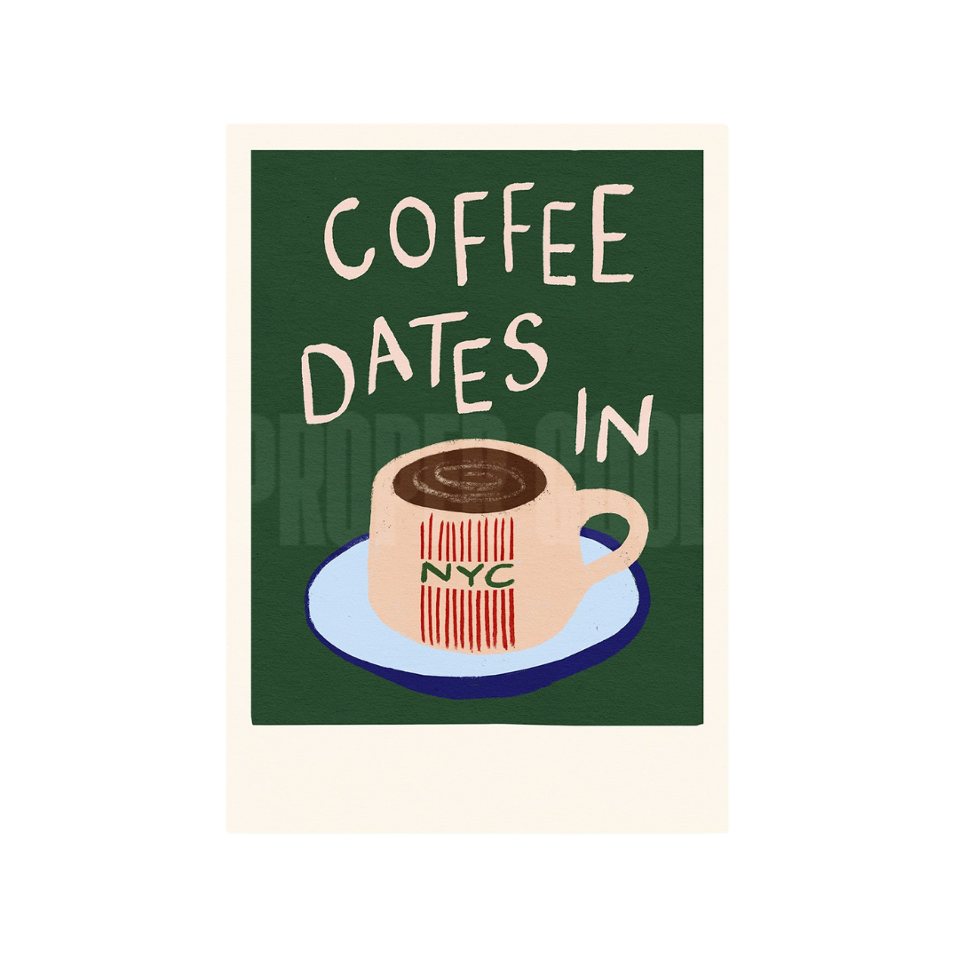 Coffee Dates in New York Print