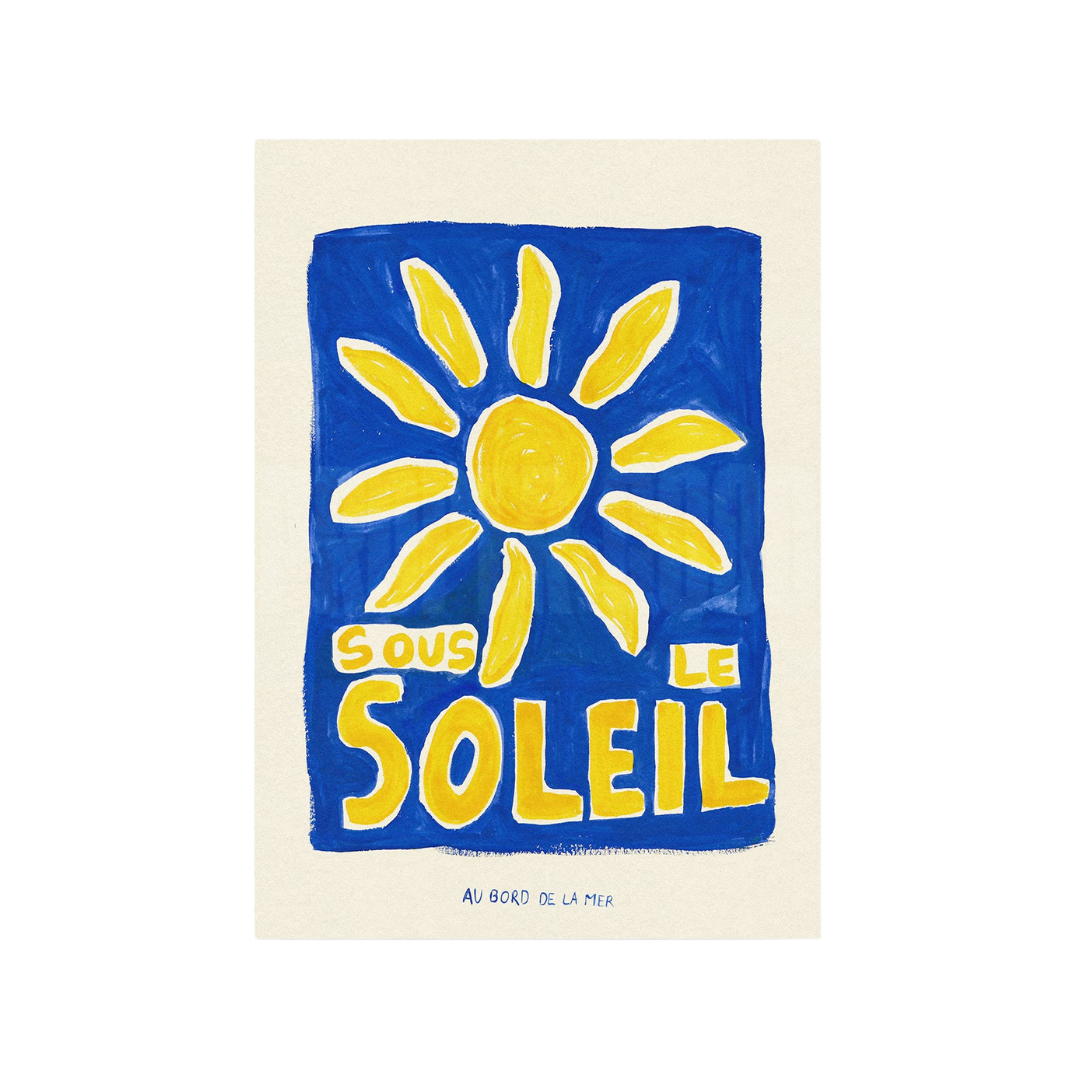 Sous Le Soleil Hand Painted Print