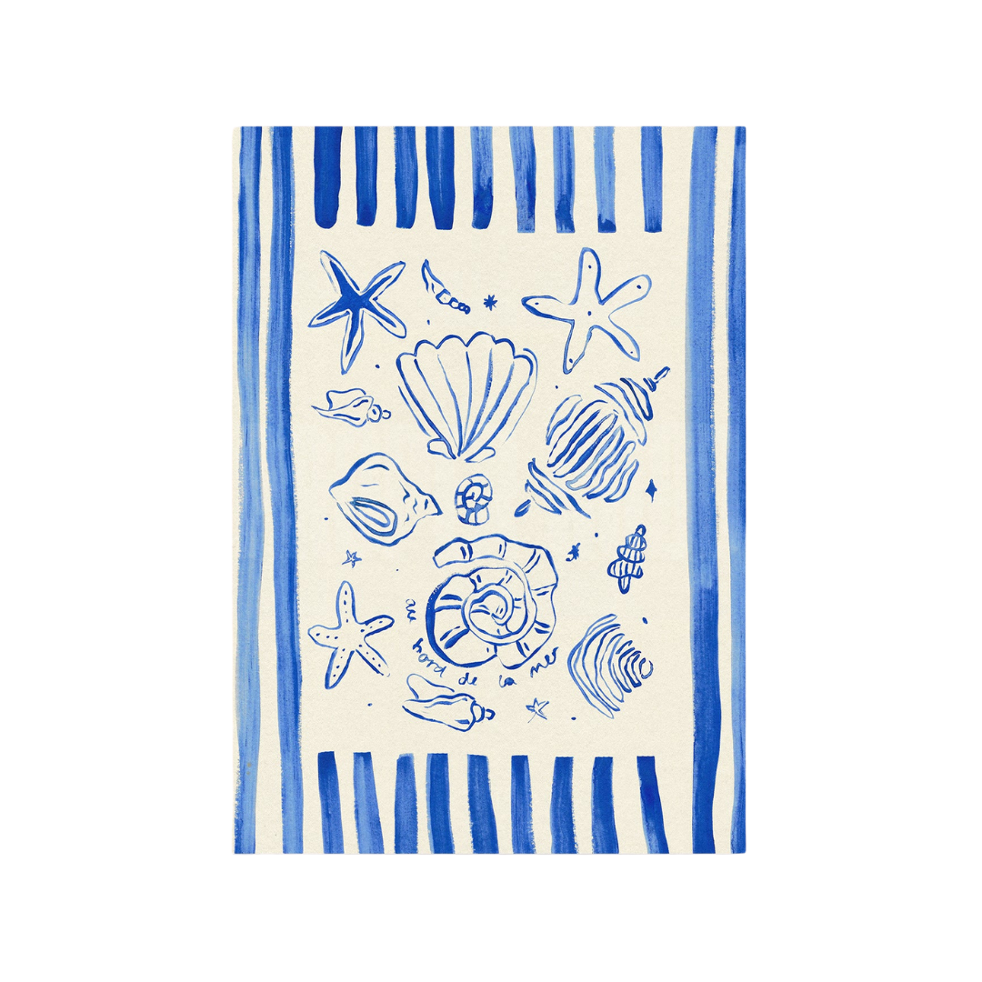 By The Seaside Hand Painted Print