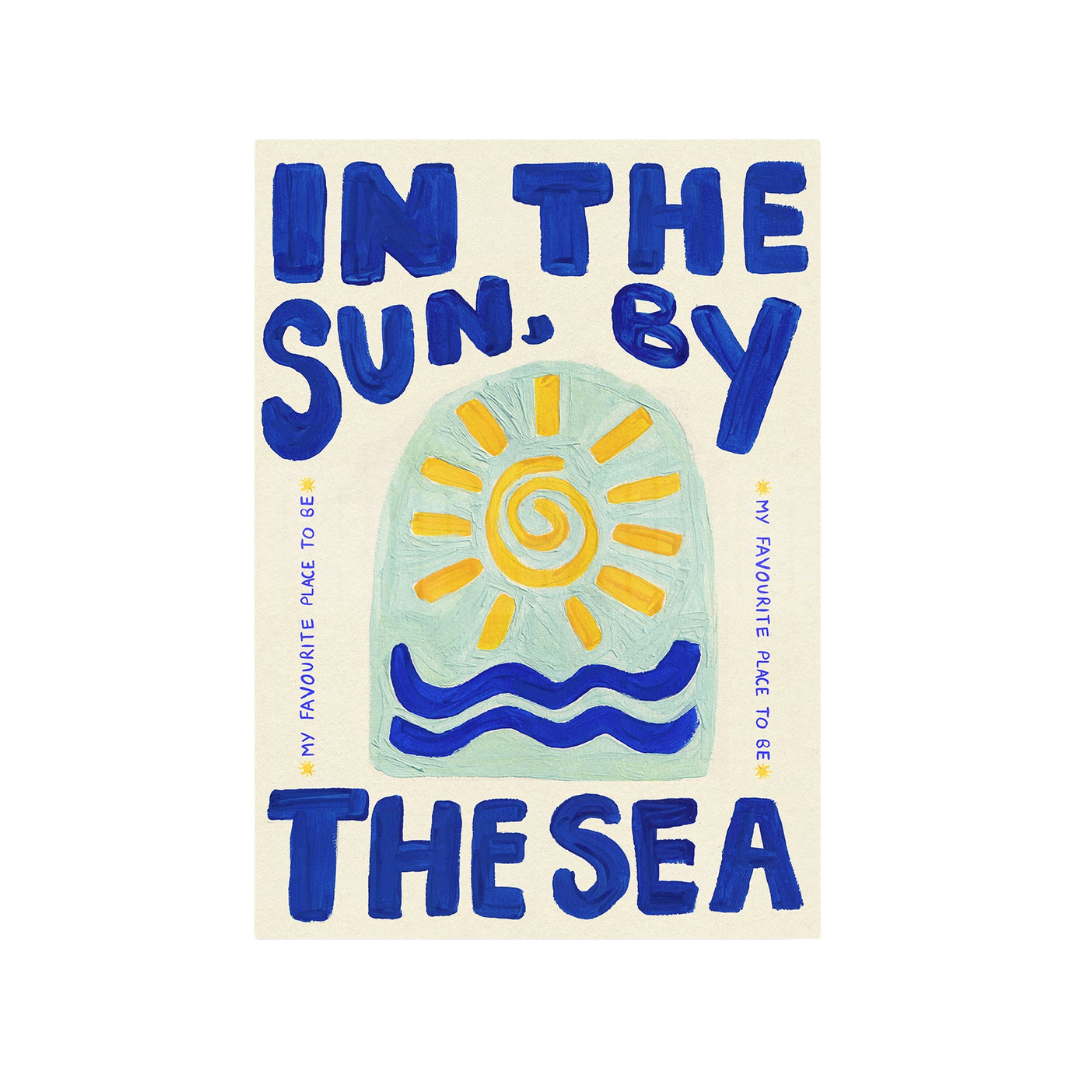 In The Sun By The Sea Hand Painted Print