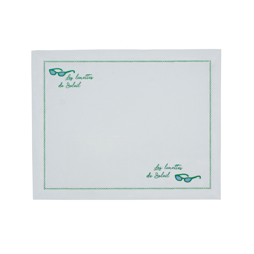 Linen Placemat "Les Lunettes de soleil"