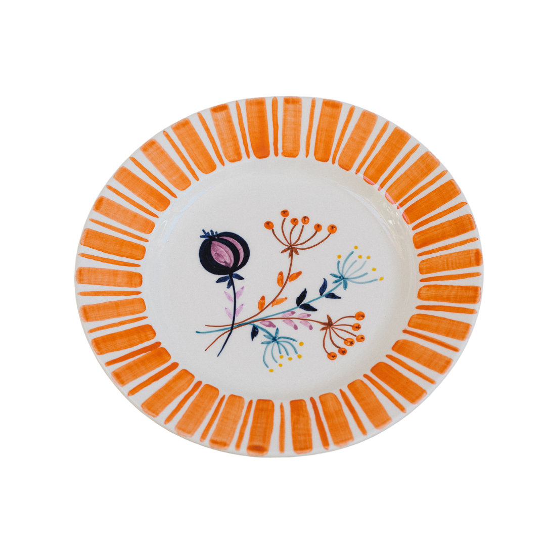 Orange Dessert Plate – The Portuguese Chitas