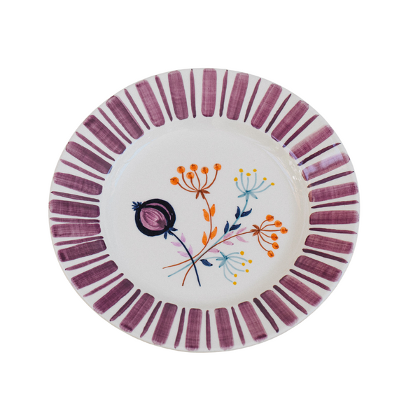 Purple Dessert Plate - The Portuguese Chitas