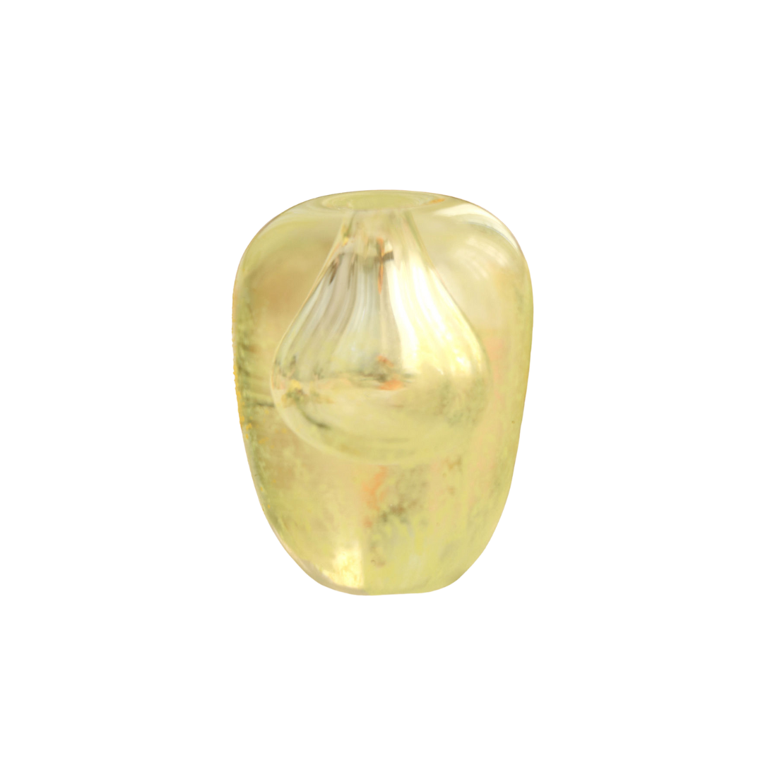Mouth Blown Vase Liv Yellow
