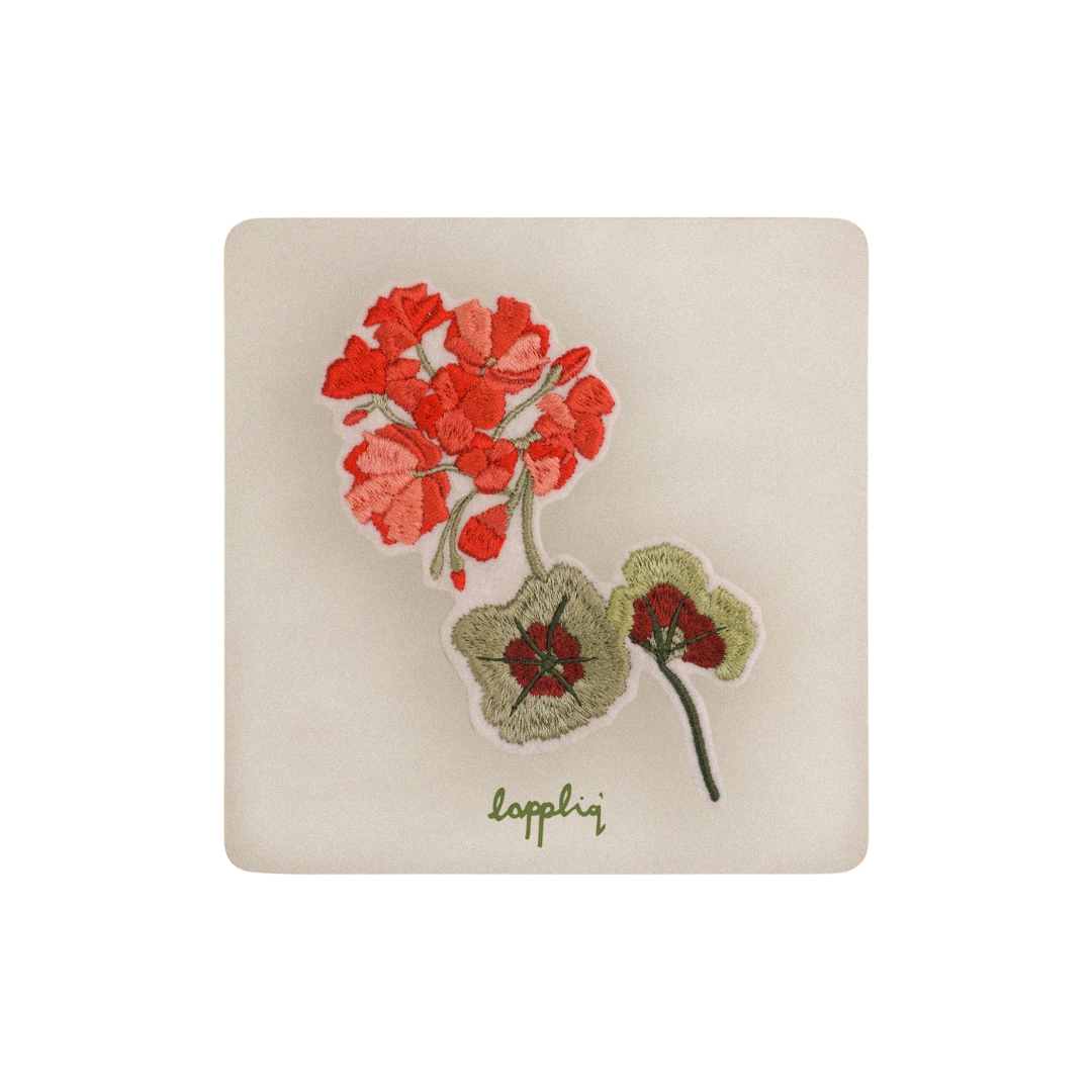 Iron on Geranium Patch