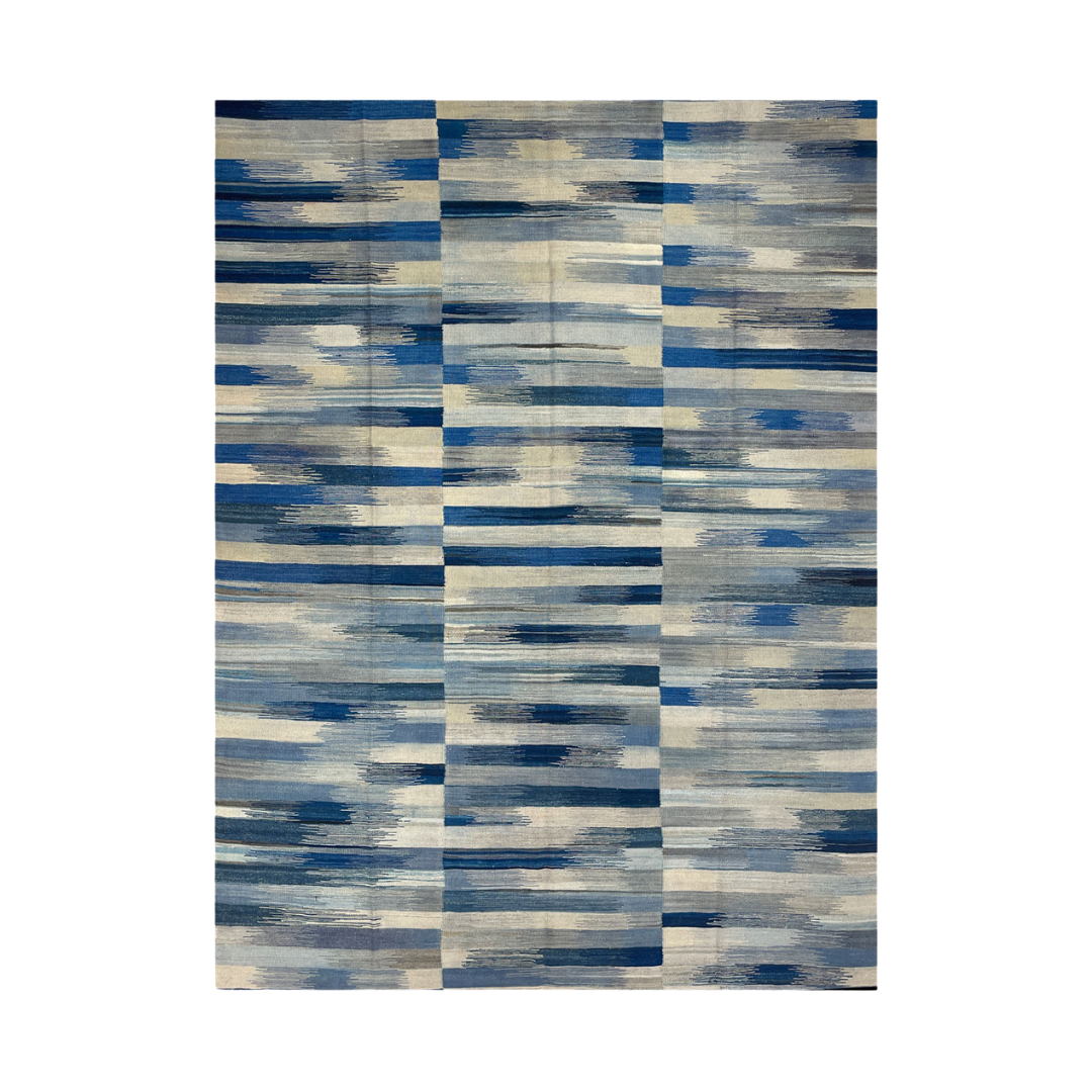 Blue Waves Kilim Rug