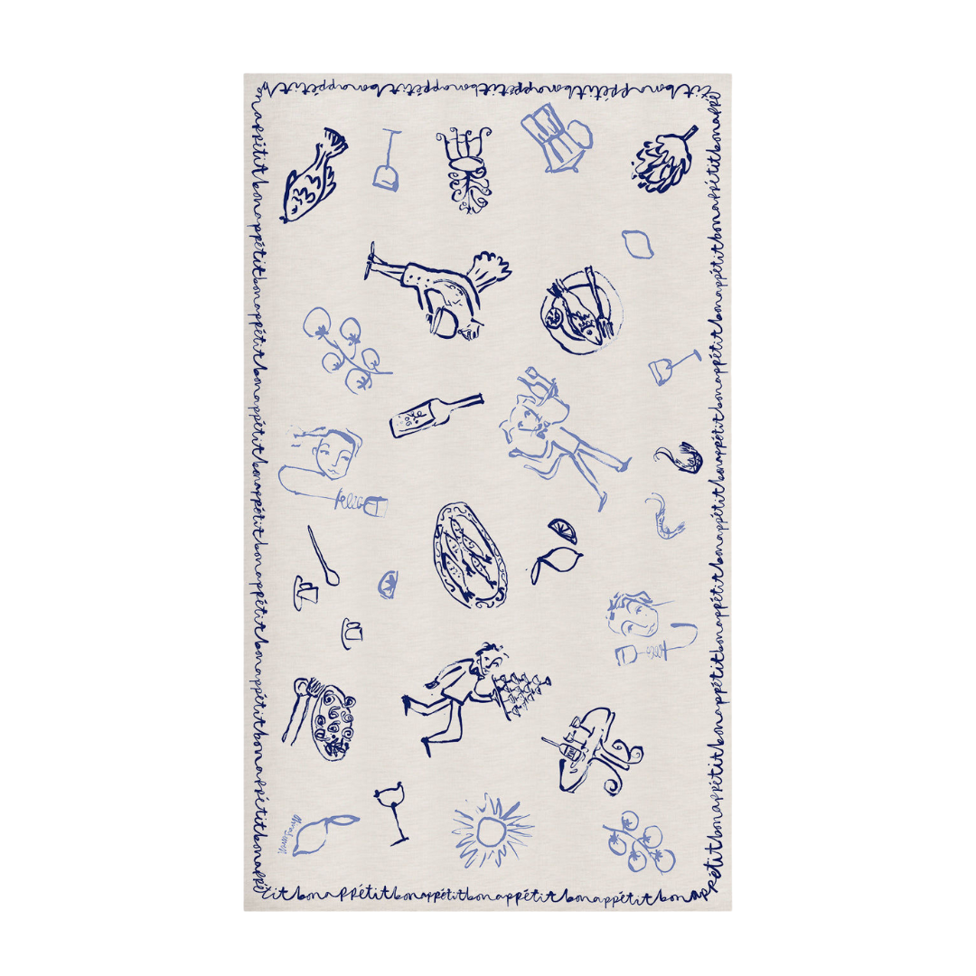 Bon Appétit Linen Tablecloth