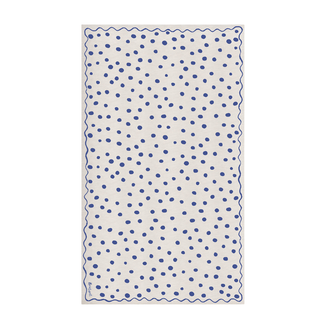 Polka Dot Linen Tablecloth