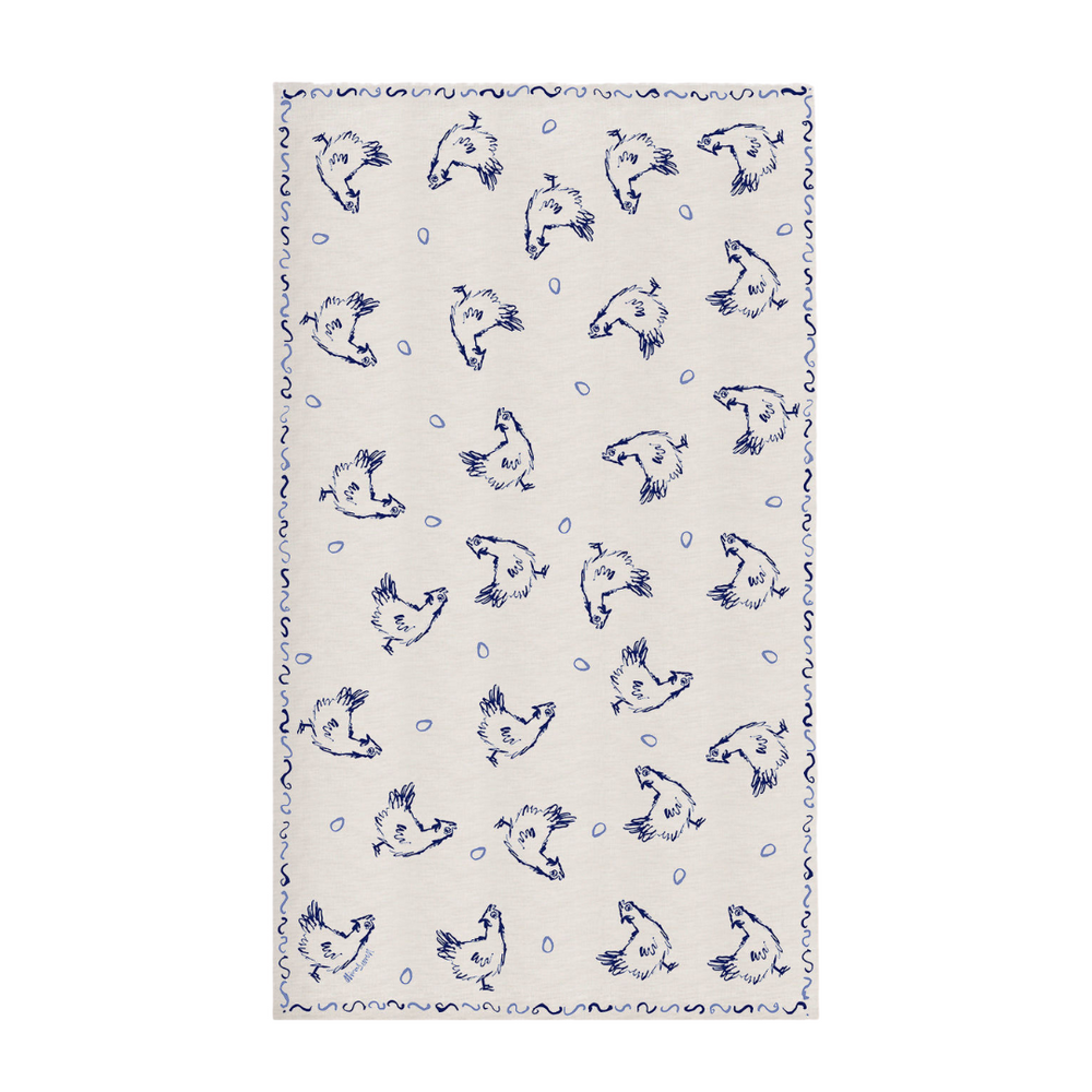 Hens & Eggs Linen Tablecloth