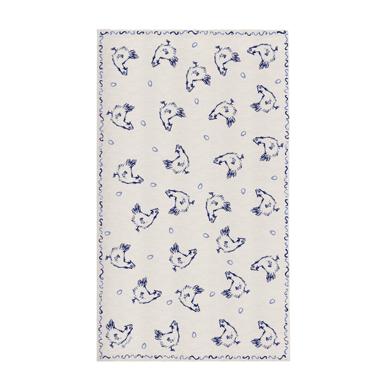 Hens & Eggs Linen Tablecloth
