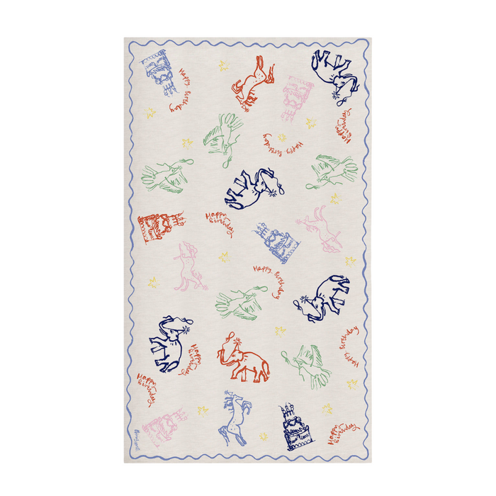Birthday Linen Tablecloth