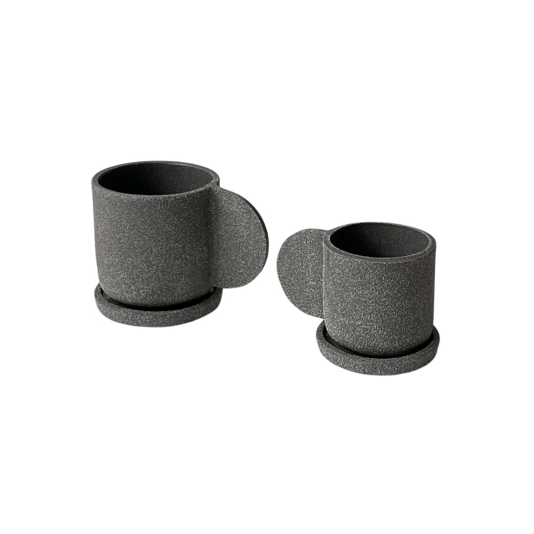 Signature Cup & Saucer, Charcoal