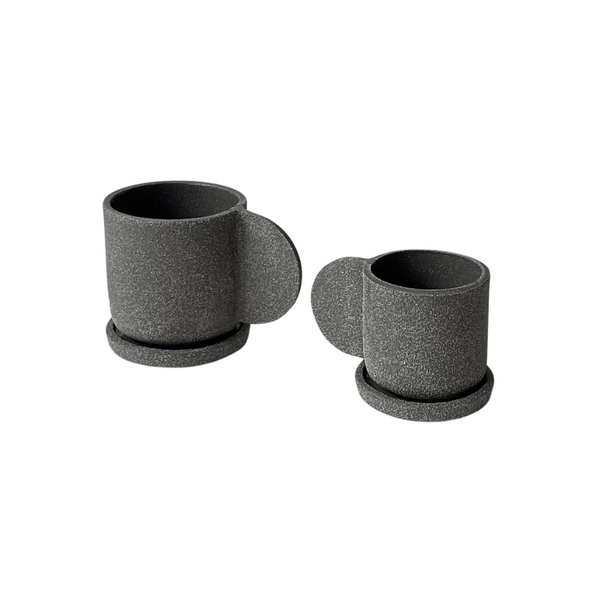 Signature Cup & Saucer, Charcoal