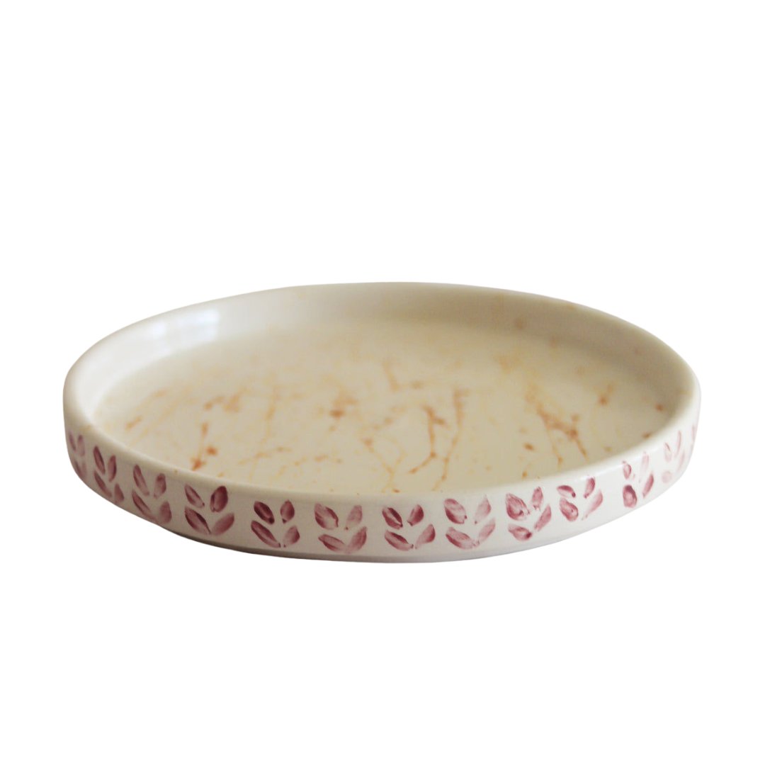 Yellow Splash Handmade Ceramic Dessert Plate