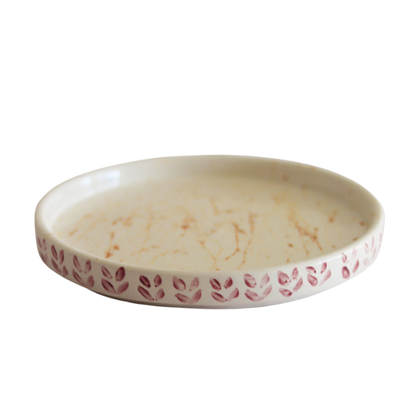 Yellow Splash Handmade Ceramic Dessert Plate