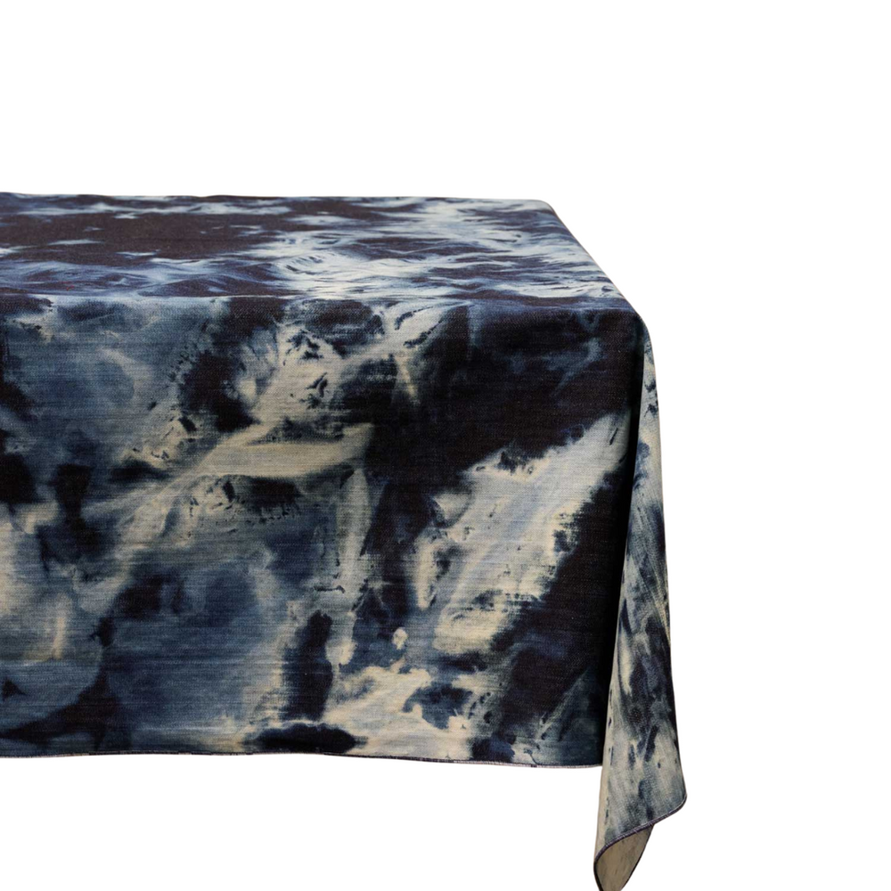 Tie-Dye Denim Tablecloth