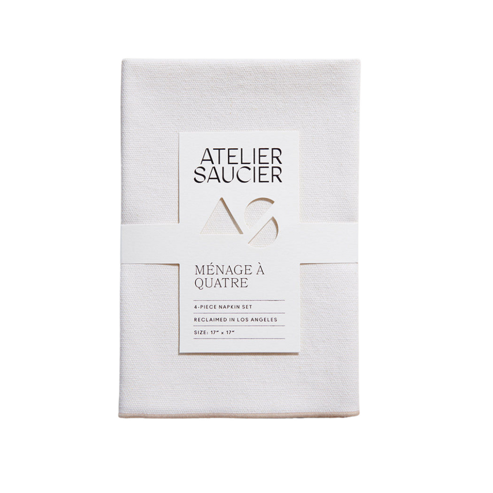 Cream Burlap Crème Napkins | Set of 4
