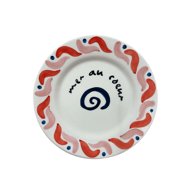 Red Cala Secreta Dessert Plate