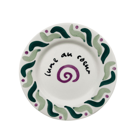Green Cala Secreta Dessert Plate