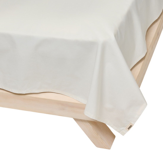Percale Organic Cotton Flat Sheet - Equinox Silver