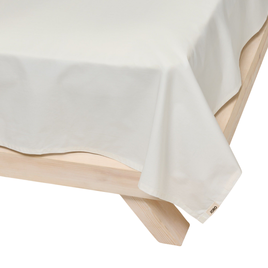 Percale Organic Cotton Flat Sheet - Iridescent Ivory