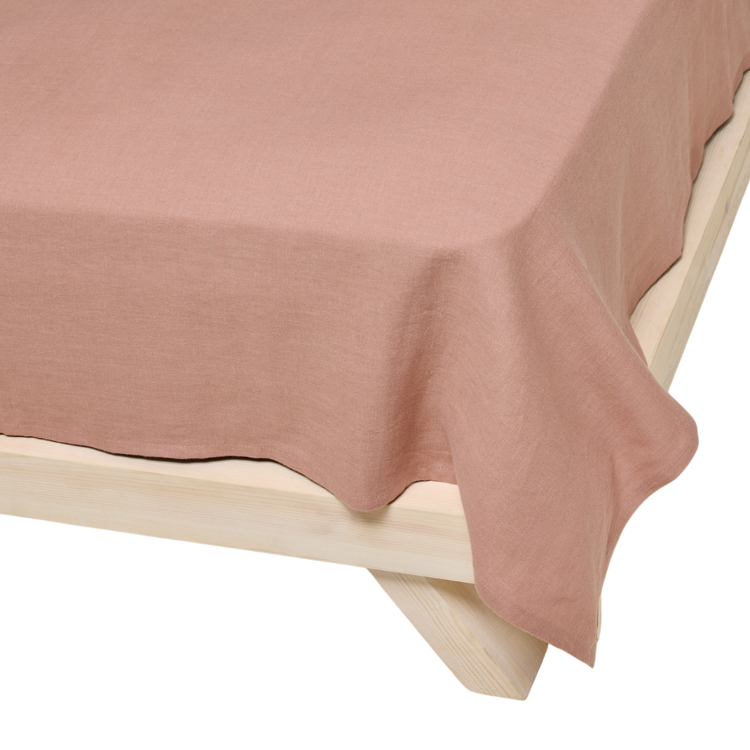 Linen Flat Sheet - Terracotta