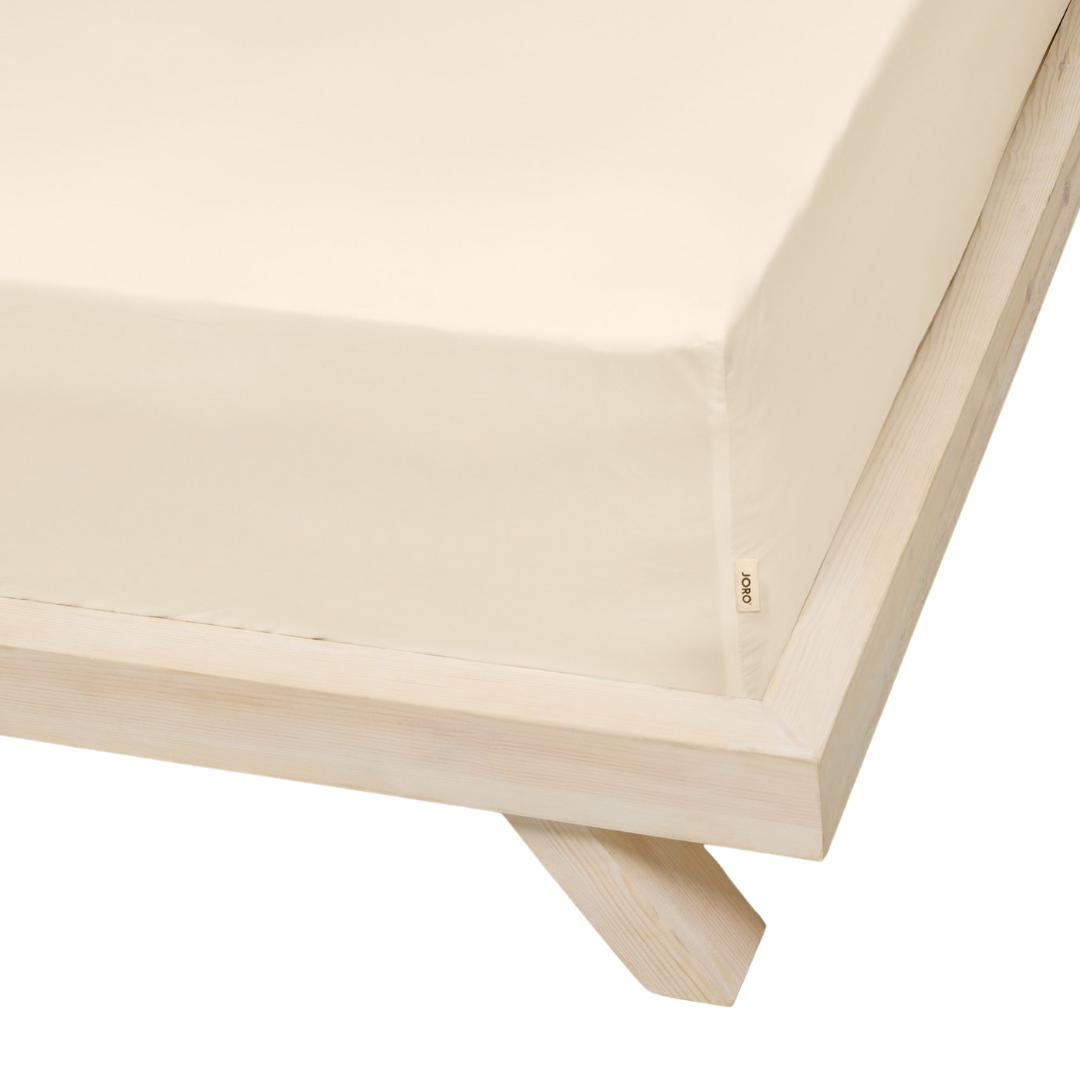 Percale Organic Cotton Fitted Sheet - Classic Cream