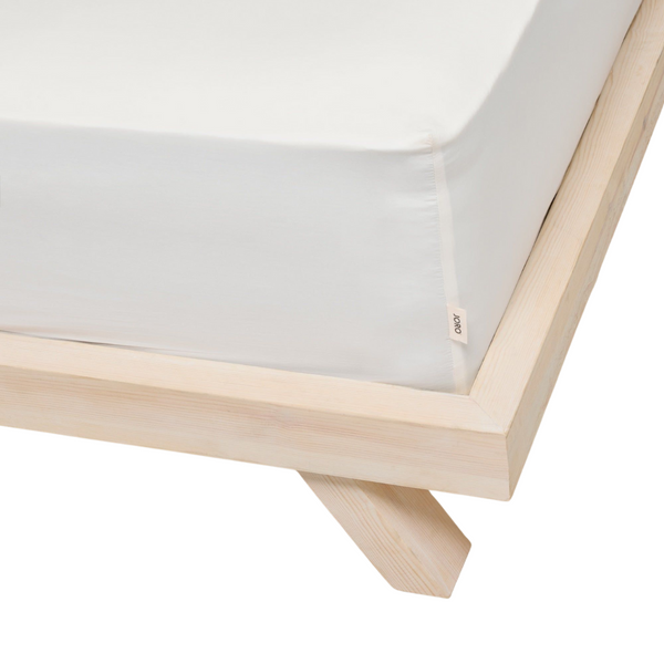 Sateen Organic Cotton Fitted Sheet - Iridescent Ivory